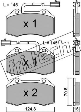 Fri.Tech. 667.2 - Bremžu uzliku kompl., Disku bremzes www.autospares.lv