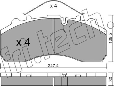 Fri.Tech. 601.0 - Bremžu uzliku kompl., Disku bremzes www.autospares.lv