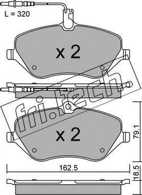 Fri.Tech. 617.1 - Bremžu uzliku kompl., Disku bremzes www.autospares.lv