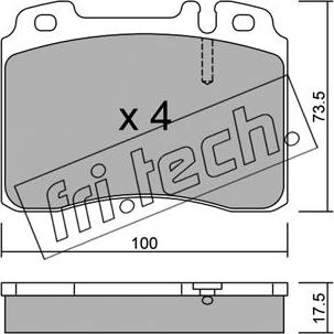 Fri.Tech. 683.0 - Bremžu uzliku kompl., Disku bremzes www.autospares.lv