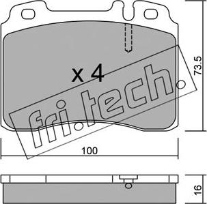 Fri.Tech. 683.1 - Bremžu uzliku kompl., Disku bremzes www.autospares.lv