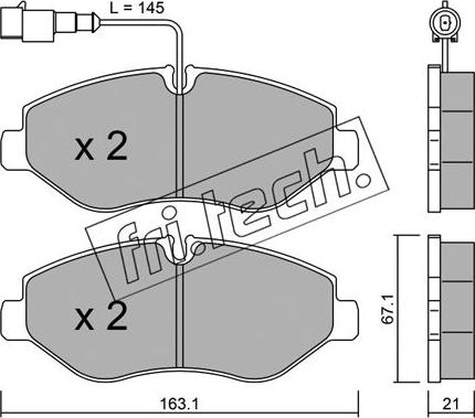 Fri.Tech. 687.4 - Bremžu uzliku kompl., Disku bremzes www.autospares.lv