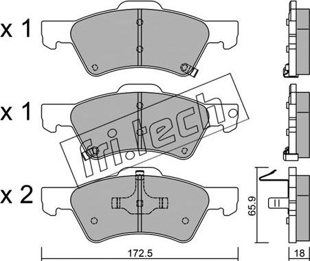 Fri.Tech. 639.0 - Bremžu uzliku kompl., Disku bremzes autospares.lv