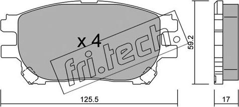 Fri.Tech. 631.0 - Bremžu uzliku kompl., Disku bremzes autospares.lv