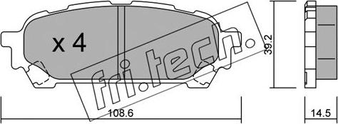 Fri.Tech. 629.0 - Bremžu uzliku kompl., Disku bremzes www.autospares.lv