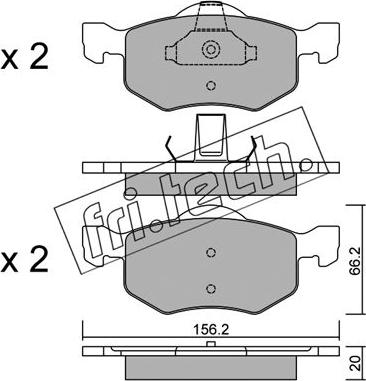 Fri.Tech. 625.0 - Bremžu uzliku kompl., Disku bremzes autospares.lv