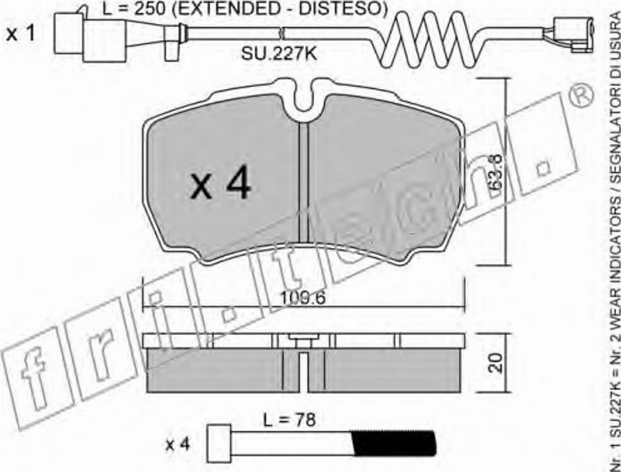 Fri.Tech. 6201W - Bremžu uzliku kompl., Disku bremzes www.autospares.lv