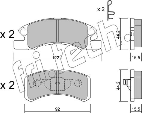 Fri.Tech. 621.0 - Bremžu uzliku kompl., Disku bremzes www.autospares.lv