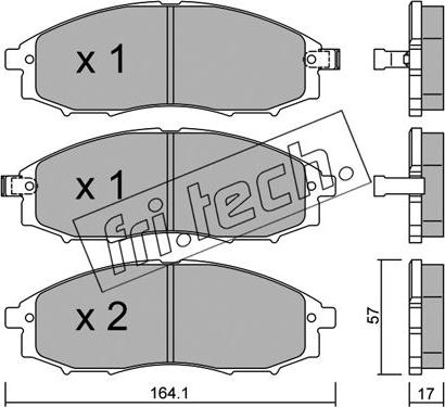 Fri.Tech. 627.0 - Bremžu uzliku kompl., Disku bremzes www.autospares.lv