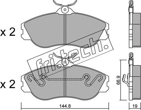 Fri.Tech. 679.0 - Bremžu uzliku kompl., Disku bremzes www.autospares.lv