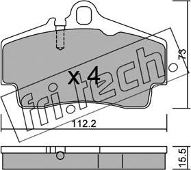 Fri.Tech. 674.0 - Тормозные колодки, дисковые, комплект www.autospares.lv