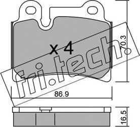 Fri.Tech. 676.0 - Bremžu uzliku kompl., Disku bremzes autospares.lv