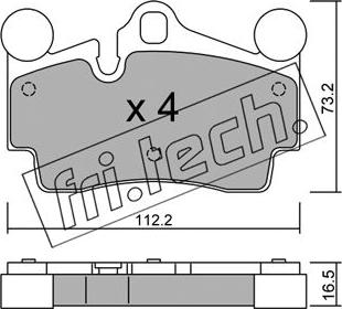 Fri.Tech. 671.0 - Тормозные колодки, дисковые, комплект www.autospares.lv