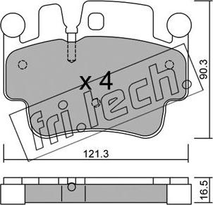 Fri.Tech. 673.0 - Bremžu uzliku kompl., Disku bremzes autospares.lv