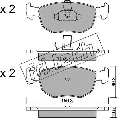 Fri.Tech. 672.0 - Bremžu uzliku kompl., Disku bremzes autospares.lv