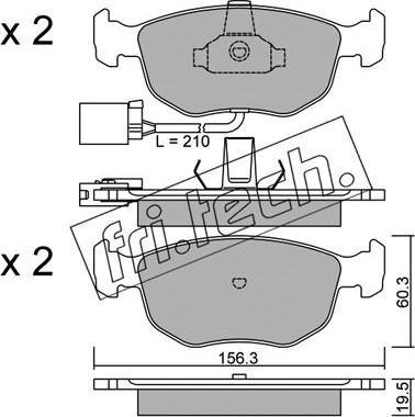 Fri.Tech. 672.1 - Bremžu uzliku kompl., Disku bremzes www.autospares.lv