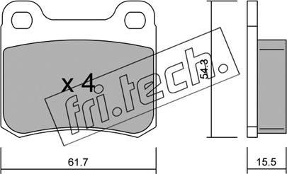 Fri.Tech. 094.1 - Brake Pad Set, disc brake www.autospares.lv