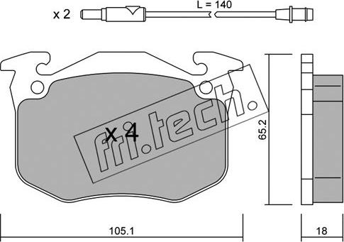 Fri.Tech. 092.0 - Bremžu uzliku kompl., Disku bremzes autospares.lv