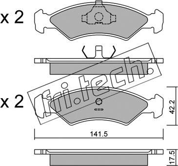 Fri.Tech. 045.0 - Bremžu uzliku kompl., Disku bremzes www.autospares.lv