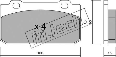 Fri.Tech. 042.0 - Bremžu uzliku kompl., Disku bremzes www.autospares.lv