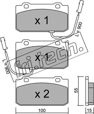 Fri.Tech. 042.2 - Bremžu uzliku kompl., Disku bremzes www.autospares.lv