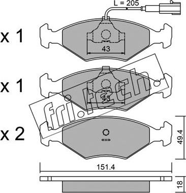 Fri.Tech. 059.4 - Bremžu uzliku kompl., Disku bremzes www.autospares.lv