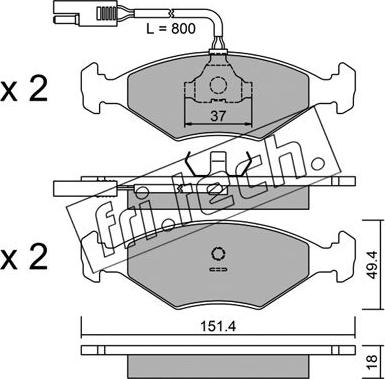 Fri.Tech. 059.0 - Bremžu uzliku kompl., Disku bremzes www.autospares.lv