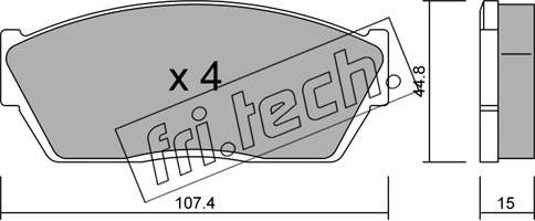 Fri.Tech. 056.0 - Bremžu uzliku kompl., Disku bremzes autospares.lv