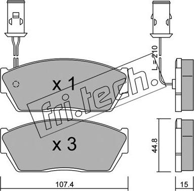 Fri.Tech. 056.1 - Bremžu uzliku kompl., Disku bremzes www.autospares.lv