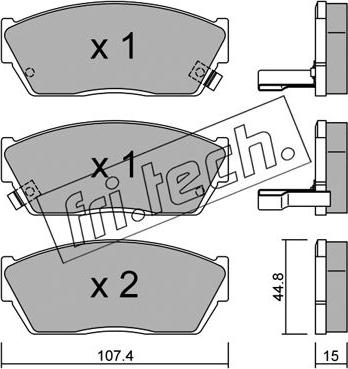 Fri.Tech. 056.2 - Bremžu uzliku kompl., Disku bremzes www.autospares.lv