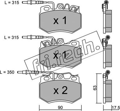 Fri.Tech. 051.2 - Bremžu uzliku kompl., Disku bremzes www.autospares.lv