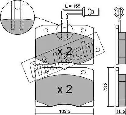 Fri.Tech. 053.0 - Bremžu uzliku kompl., Disku bremzes www.autospares.lv