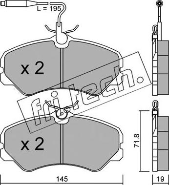 Fri.Tech. 060.1 - Bremžu uzliku kompl., Disku bremzes www.autospares.lv