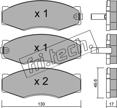 Fri.Tech. 068.1 - Bremžu uzliku kompl., Disku bremzes www.autospares.lv