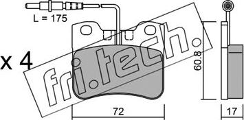 Fri.Tech. 062.1 - Bremžu uzliku kompl., Disku bremzes www.autospares.lv