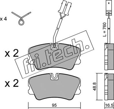 Fri.Tech. 067.0 - Bremžu uzliku kompl., Disku bremzes www.autospares.lv