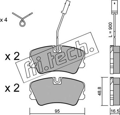 Fri.Tech. 067.1 - Bremžu uzliku kompl., Disku bremzes www.autospares.lv