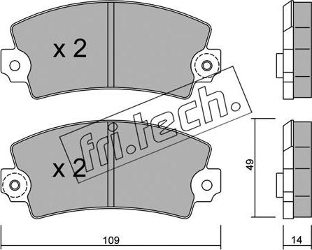 Fri.Tech. 005.1 - Bremžu uzliku kompl., Disku bremzes autospares.lv