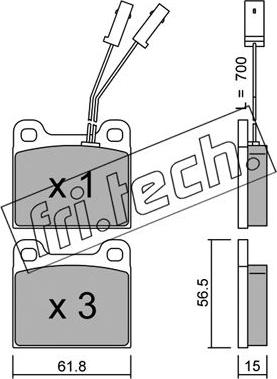 Fri.Tech. 003.1 - Brake Pad Set, disc brake www.autospares.lv