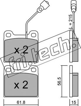 Fri.Tech. 003.2 - Brake Pad Set, disc brake www.autospares.lv