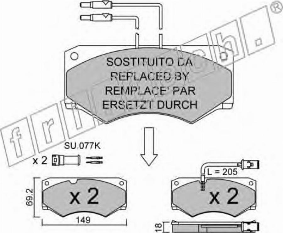 Fri.Tech. 016.5 - Bremžu uzliku kompl., Disku bremzes www.autospares.lv