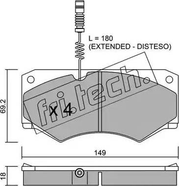 Fri.Tech. 016.1 - Bremžu uzliku kompl., Disku bremzes www.autospares.lv