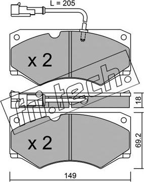 Fri.Tech. 016.7 - Bremžu uzliku kompl., Disku bremzes www.autospares.lv