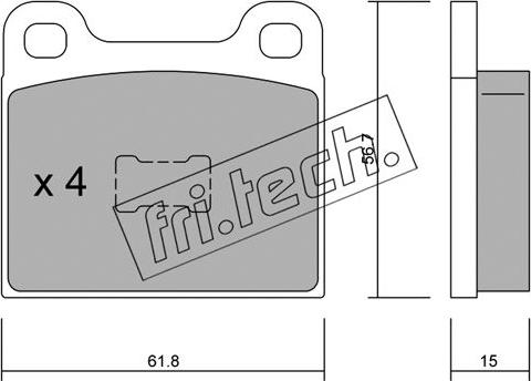 Fri.Tech. 011.0 - Bremžu uzliku kompl., Disku bremzes www.autospares.lv