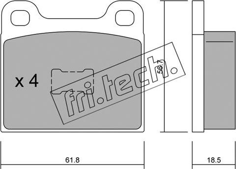 Fri.Tech. 011.1 - Bremžu uzliku kompl., Disku bremzes www.autospares.lv