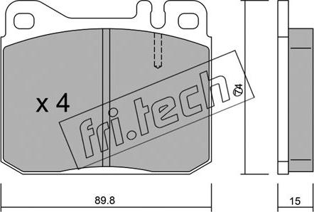 Fri.Tech. 013.0 - Bremžu uzliku kompl., Disku bremzes www.autospares.lv