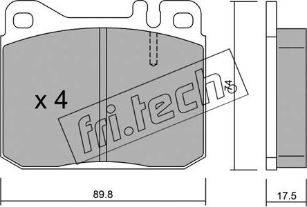 Fri.Tech. 013.1 - Bremžu uzliku kompl., Disku bremzes www.autospares.lv