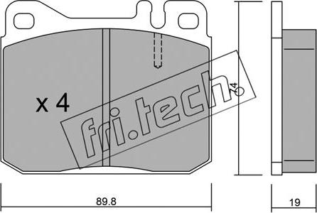 Fri.Tech. 013.2 - Bremžu uzliku kompl., Disku bremzes www.autospares.lv