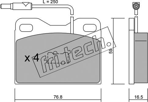 Fri.Tech. 017.3 - Bremžu uzliku kompl., Disku bremzes www.autospares.lv