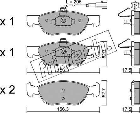 Fri.Tech. 084.0 - Bremžu uzliku kompl., Disku bremzes www.autospares.lv